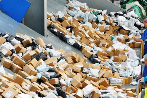 Sorting of packages from China to African countries